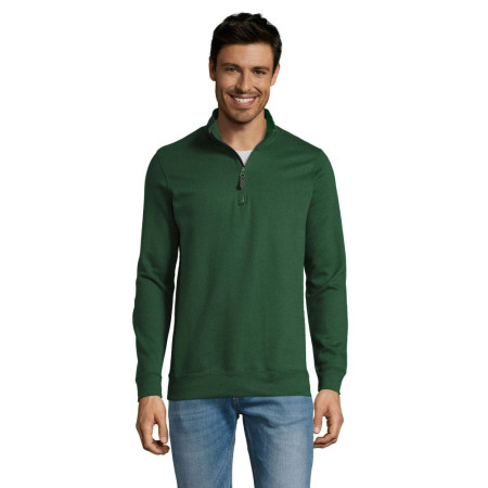 Світшот з коміром стійкою SOL'S Stan (темно-зелений)