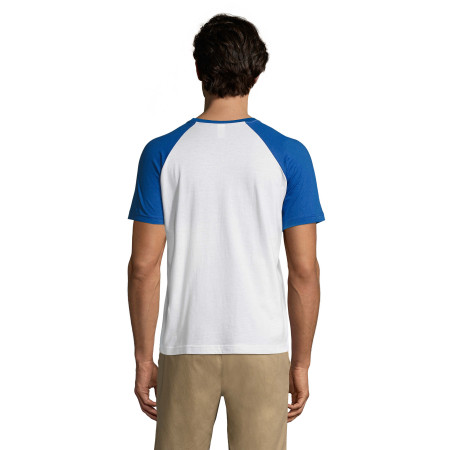 Футболка SOL'S Funky (білий/синій)