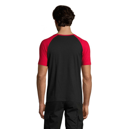 Футболка SOL'S Funky (чорний/червоний)