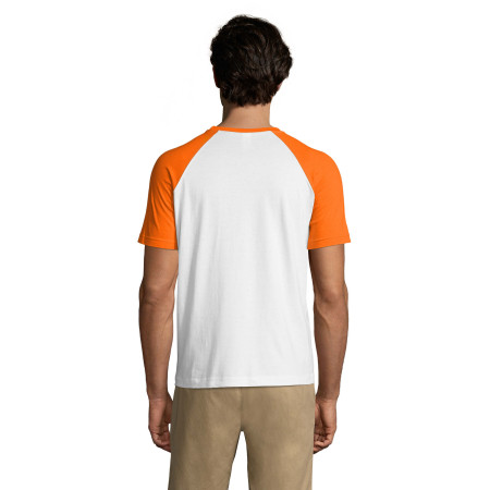 Футболка SOL'S Funky (білий/помаранчевий)