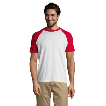 Футболка SOL'S Funky (білий/червоний)