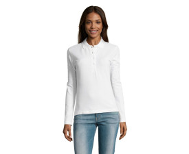 Лонгслів поло SOL'S Podium (білий)