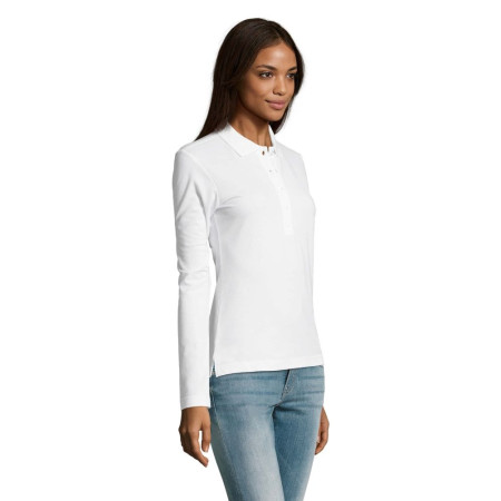 Лонгслів поло SOL'S Podium (білий)