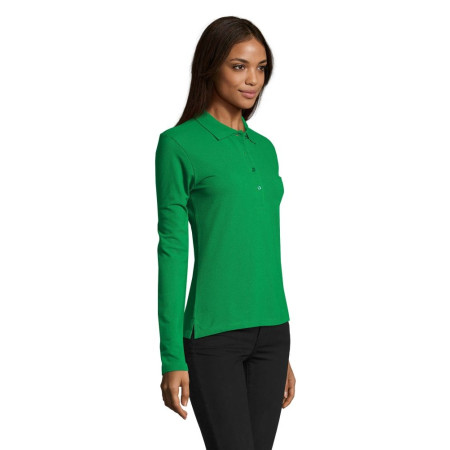 Лонгслів поло SOL'S Podium (яскраво-зелений)