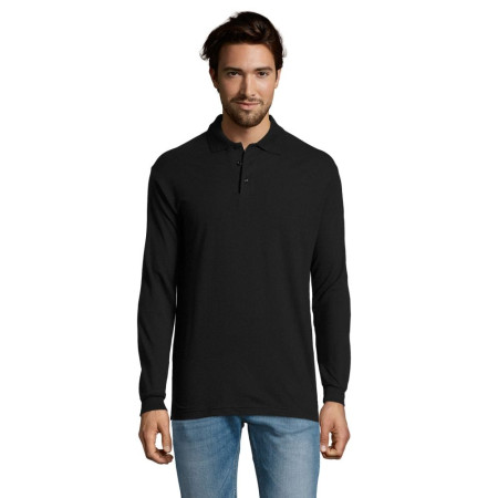 Лонгслів поло SOL'S Star (чорний)