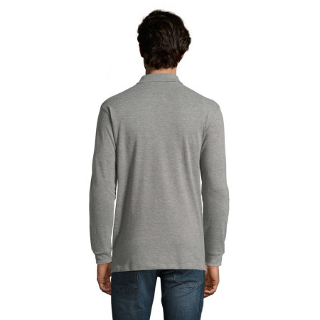 Лонгслів поло SOL'S Star (сірий меланж)