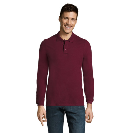 Лонгслів поло SOL'S Winter II (бордовий)