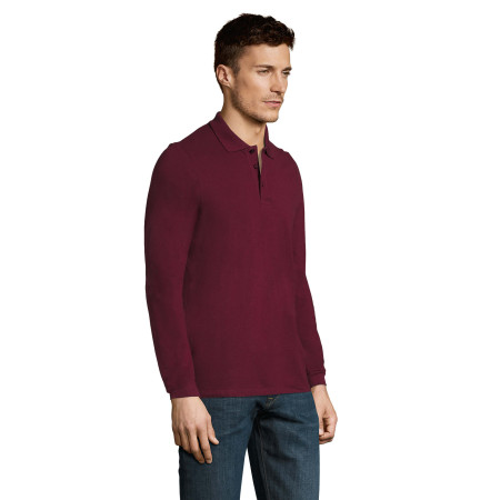 Лонгслів поло SOL'S Winter II (бордовий)