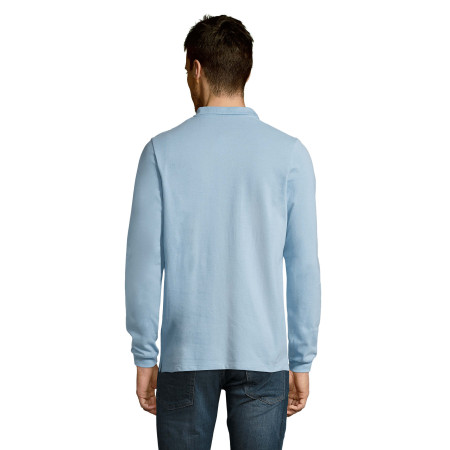 Лонгслів поло SOL'S Winter II (небесно-блакитний)