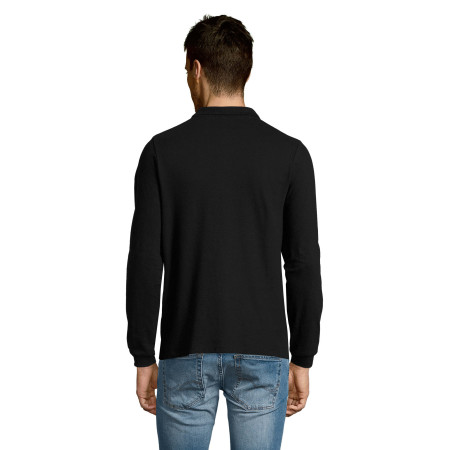 Лонгслів поло SOL'S Winter II (чорний)