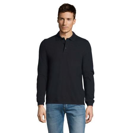 Лонгслів поло SOL'S Winter II (темно-синій)