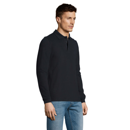 Лонгслів поло SOL'S Winter II (темно-синій)