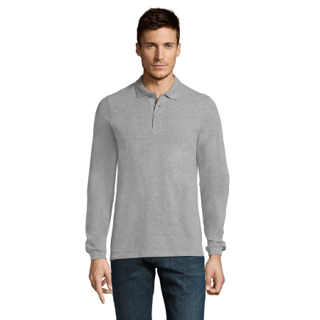 Лонгслів поло SOL'S Winter II (сірий меланж)