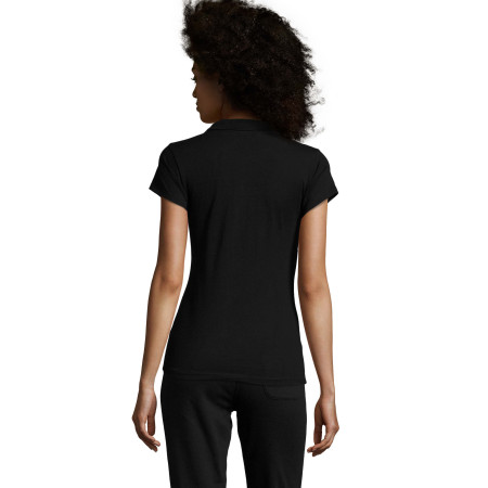 Футболка поло жіноча SOL'S Prescott (насичений чорний)