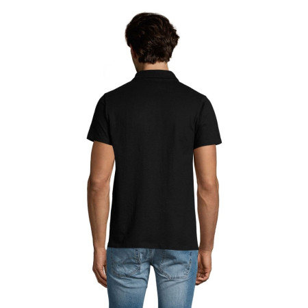 Футболка поло чоловіча SOL'S Prescott (насичений чорний)