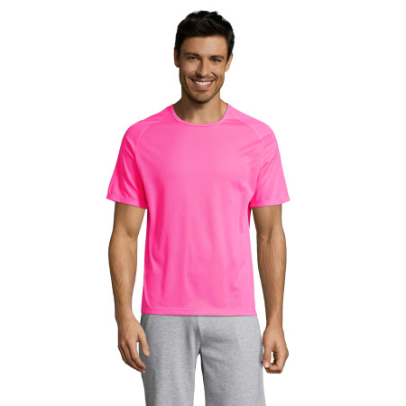 Футболка спортивна SOL'S Sporty (неоново-рожевий)
