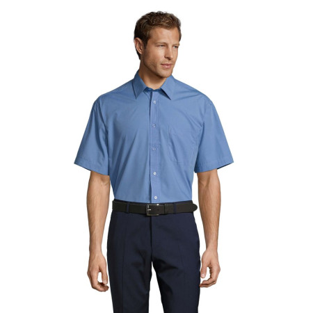 Сорочка чоловіча SOL'S Bristol Short Sleeve (середньо-синій)