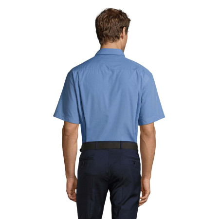 Сорочка чоловіча SOL'S Bristol Short Sleeve (середньо-синій)
