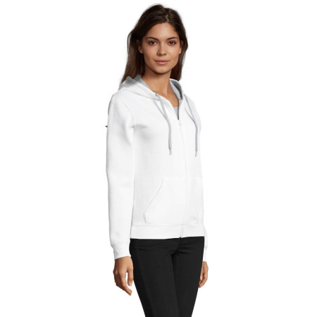 Худі на блискавці жіноче SOL'S Soul (білий)