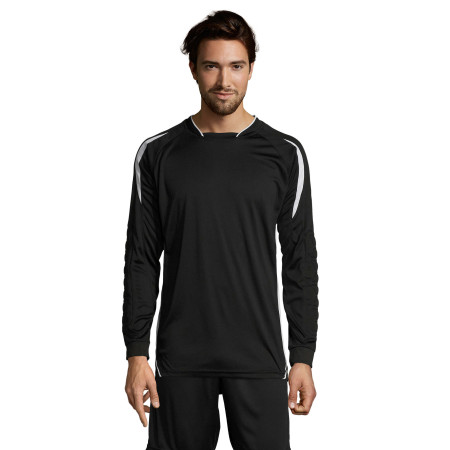 Лонгслів спортивний чоловічий SOL'S Azteca (чорний/білий)