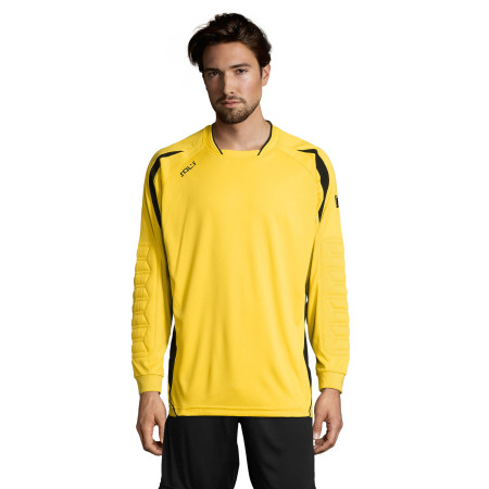 Лонгслів спортивний чоловічий SOL'S Azteca (лимонний/чорний)