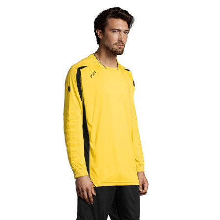 Лонгслів спортивний чоловічий SOL'S Azteca (лимонний/чорний)