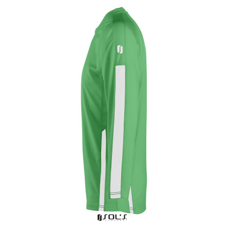 Лонгслів спортивний дитячий SOL'S Wembley LSL (насичений зелений/білий)