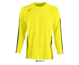 Лонгслів спортивний дитячий SOL'S Wembley LSL (лимонний/чорний)