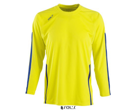 Лонгслів спортивний дитячий SOL'S Wembley LSL (лимонний/синій)