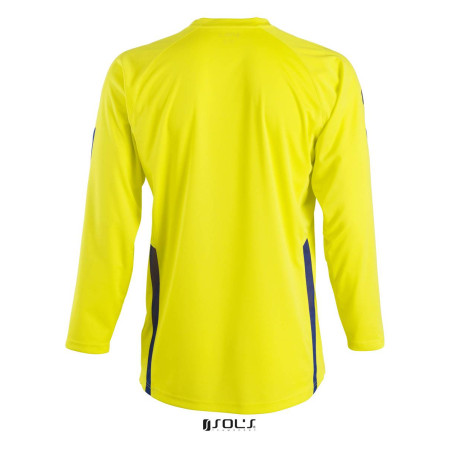 Лонгслів спортивний дитячий SOL'S Wembley LSL (лимонний/синій)