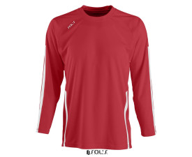 Лонгслів спортивний дитячий SOL'S Wembley LSL (червоний/білий)