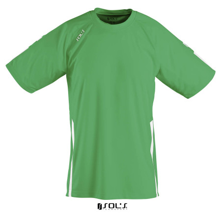 Футболка спортивна дитяча SOL'S Wembley SSL (насичений зелений/білий)