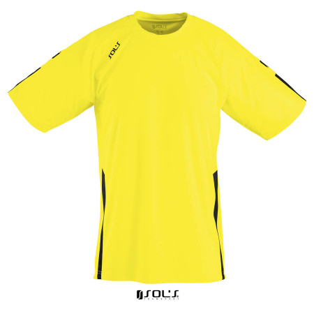 Футболка спортивна дитяча SOL'S Wembley SSL (лимонний/чорний)