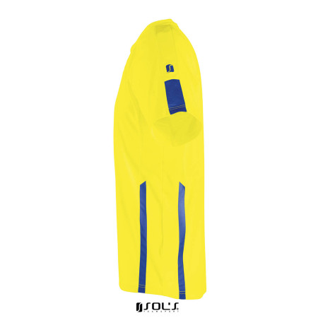 Футболка спортивна дитяча SOL'S Wembley SSL (лимонний/синій)