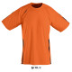 Футболка спортивна дитяча SOL'S Wembley SSL (помаранчевий/чорний)