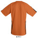 Футболка спортивна дитяча SOL'S Wembley SSL (помаранчевий/чорний)