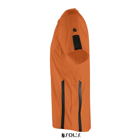 Футболка спортивна дитяча SOL'S Wembley SSL (помаранчевий/чорний)