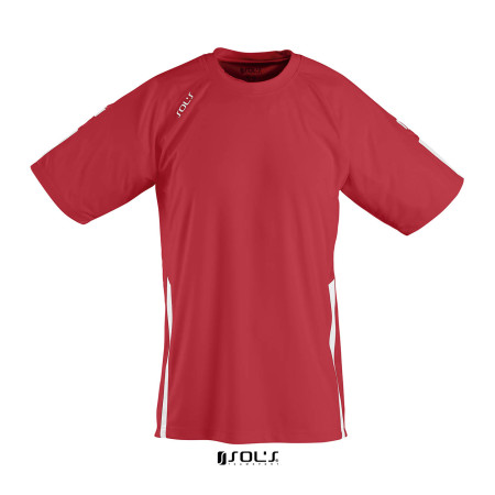 Футболка спортивна дитяча SOL'S Wembley SSL (червоний/білий)