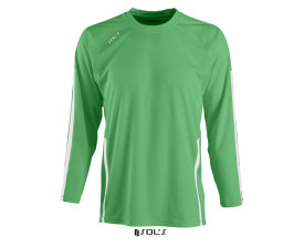 Лонгслів спортивний SOL'S Wembley LSL (насичений зелений/білий)