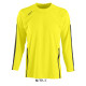 Лонгслів спортивний SOL'S Wembley LSL (лимонний/чорний)