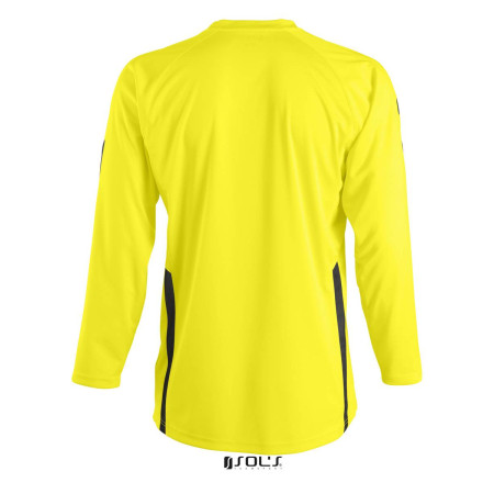 Лонгслів спортивний SOL'S Wembley LSL (лимонний/чорний)