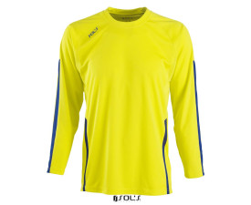 Лонгслів спортивний SOL'S Wembley LSL (лимонний/синій)