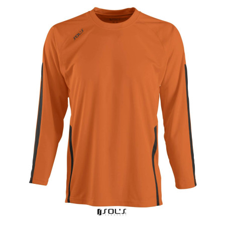 Лонгслів спортивний SOL'S Wembley LSL (помаранчевий/чорний)