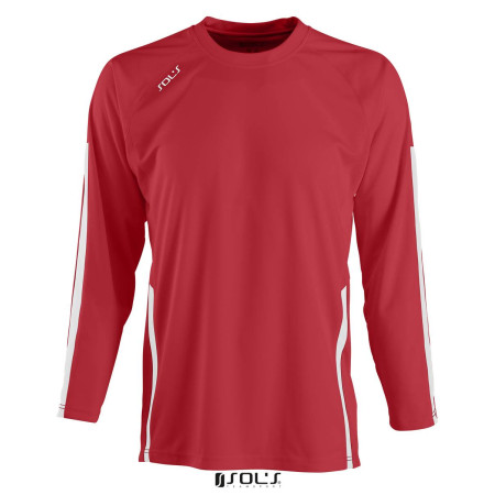 Лонгслів спортивний SOL'S Wembley LSL (червоний/білий)