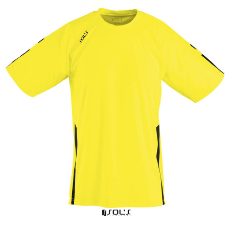 Футболка спортивна SOL'S Wembley SSL (лимонний/чорний)