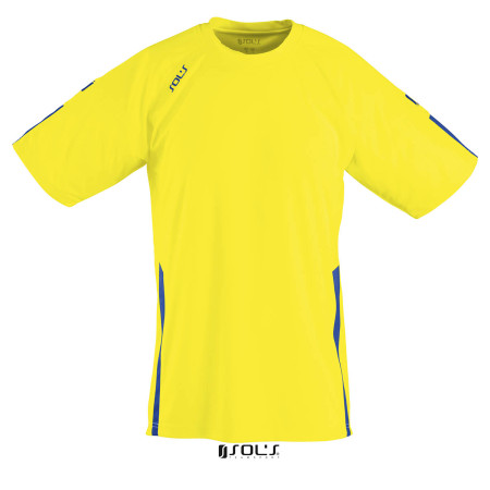 Футболка спортивна SOL'S Wembley SSL (лимонний/синій)