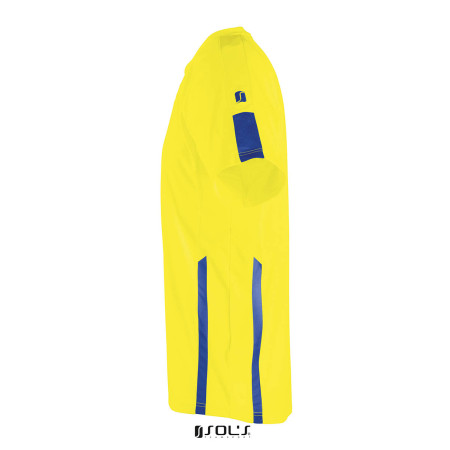 Футболка спортивна SOL'S Wembley SSL (лимонний/синій)