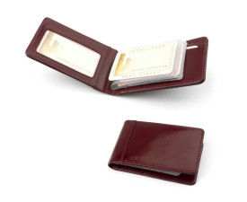Візитниця шкіряна Stefania (темно-червоний)