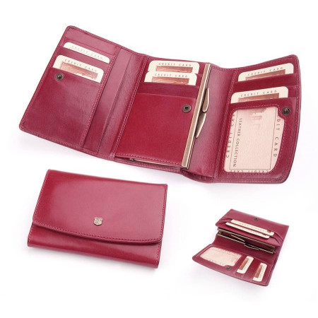 Гаманець жіночий шкіряний Stefania (темно-червоний)
