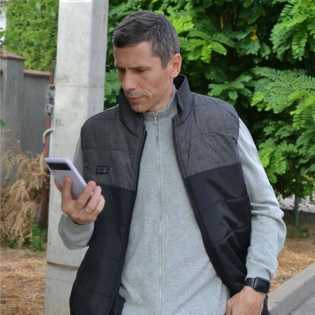 Жилет з підігрівом Thermalli Chatel (чорний/сірий)